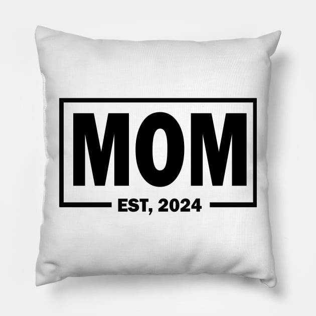 mom est 2024 Pillow by mdr design