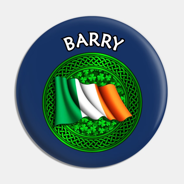 Irish Flag Clover Celtic Knot - Barry Pin by Taylor'd Designs