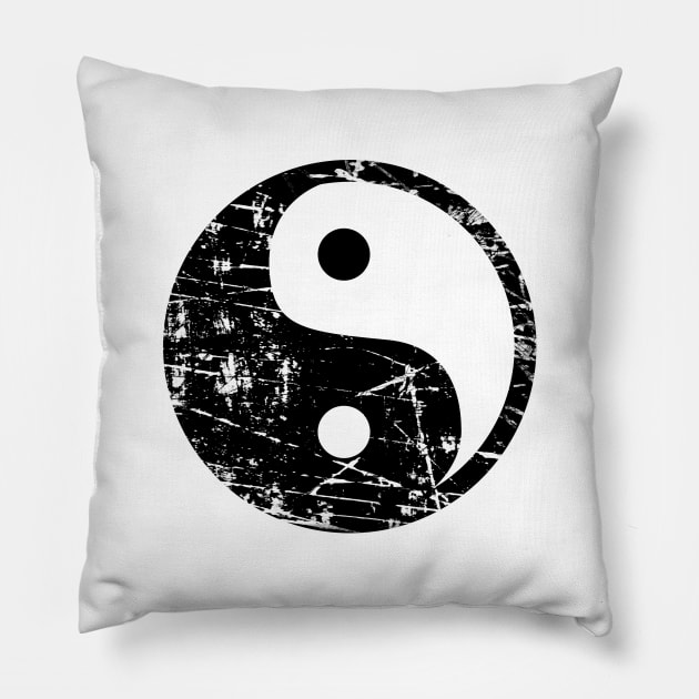 Ying Yang Symbol Pillow by MellowGroove