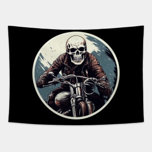 Cool Skeleton Motorcycle Tapestry