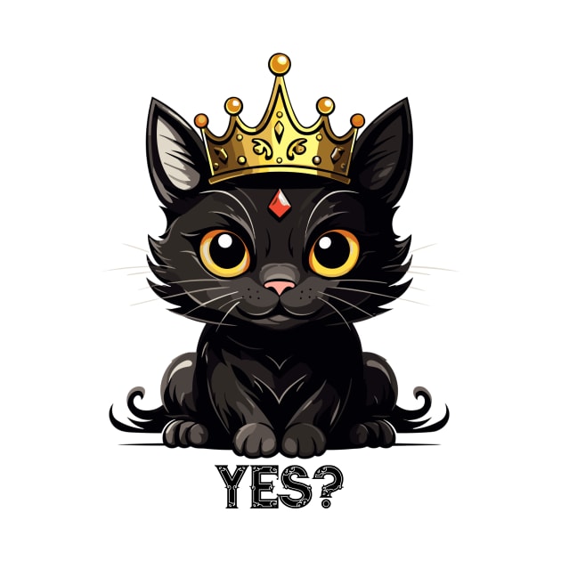 Black Cat In A Crown by TeeCraftsGirl