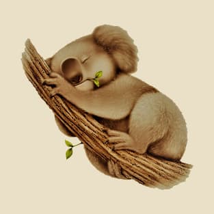 Sleepy Brown Koala T-Shirt