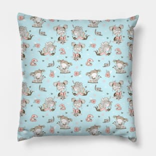 Girls Reading Books Pillow