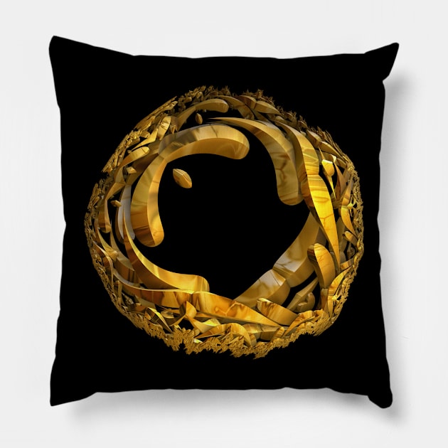 Circle of Gold Pillow by Lynn