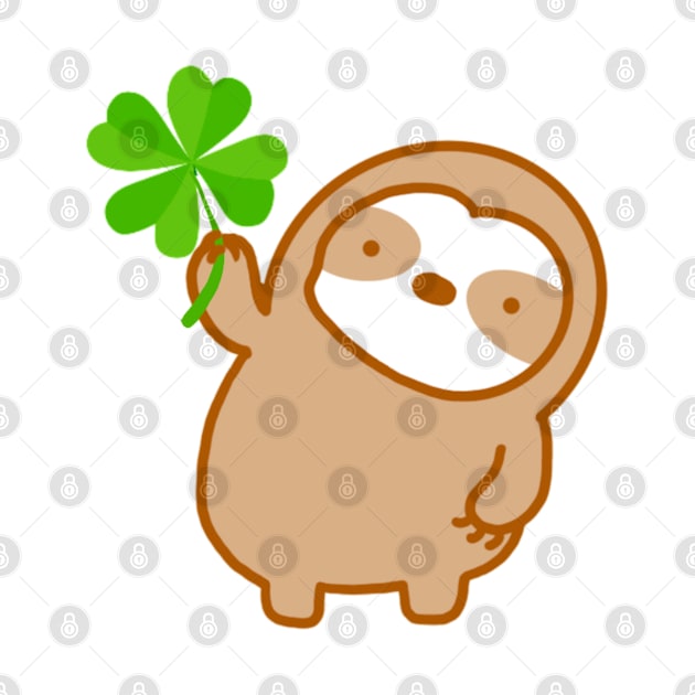 Cute Lucky Clover Sloth by theslothinme