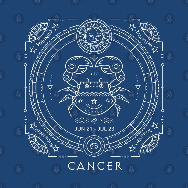 Cancer Astrological Sun Sign Zodiac by Pine Hill Goods