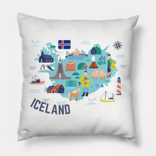 Iceland - Popular Sites of Iceland Pillow