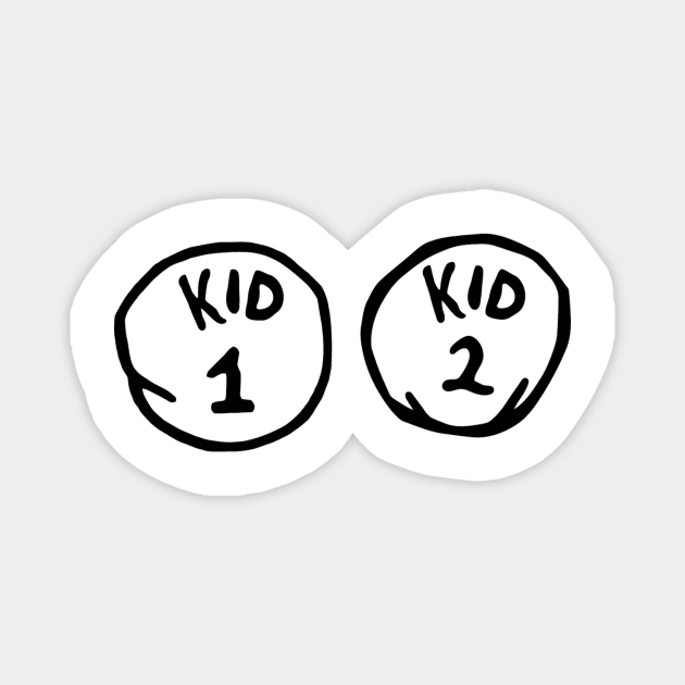 kid 1 & kid 2 Magnet by JAFARSODIK