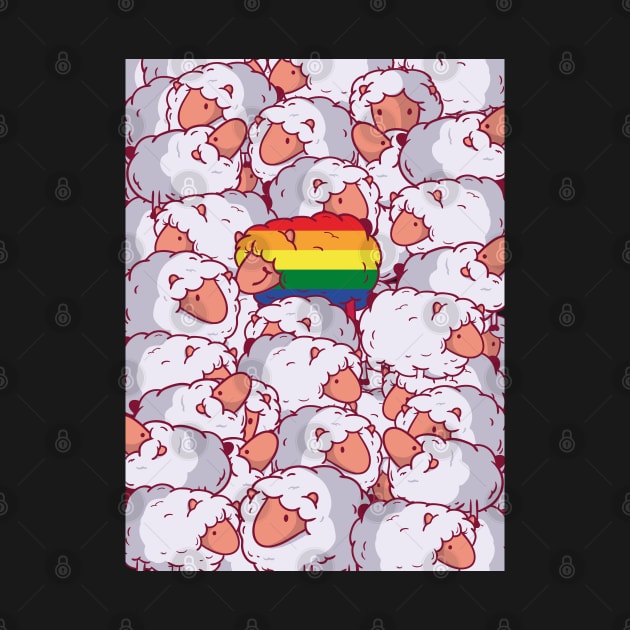 I am Baa-eautiful - Pride rainbow LGBTQ+ by PosterpartyCo
