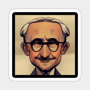 Friedrich Hayek portrait | Comics style Magnet