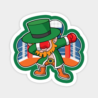 Irish Boxer Dabbing Leprechaun St Patricks Day Magnet