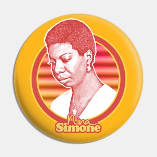 Nina Simone ////\\\\ Original Retro Fan Art Design Pin