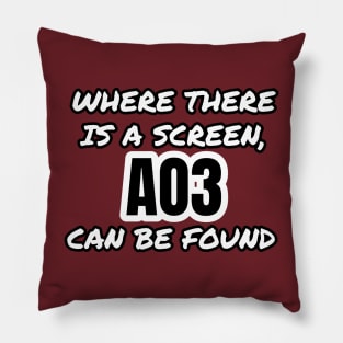 AO3 Enthusiast Typography Pillow