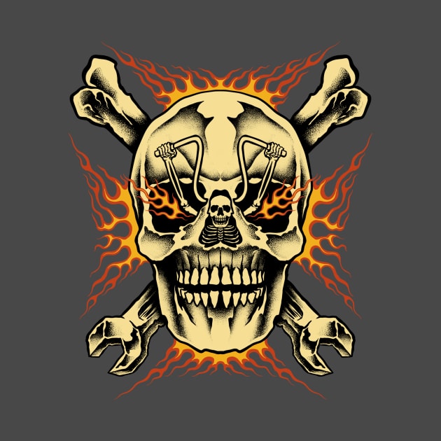 Skull fire by Skullart123