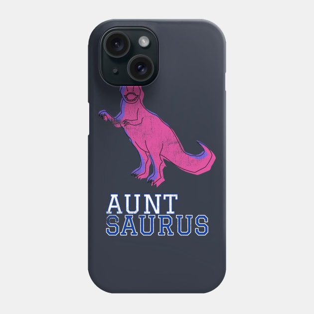 Auntsaurus Aunt Saurus T Rex Distressed Pink Design Gift Idea Dinosaur Gifts Phone Case by joannejgg