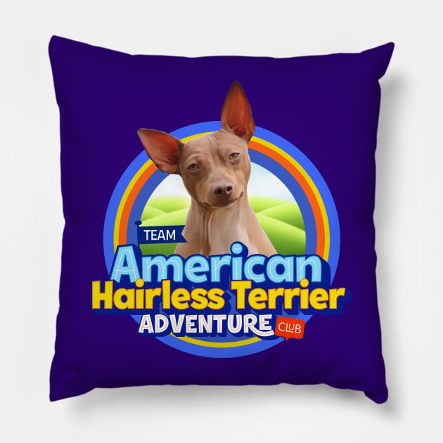 American Hairless Terrier Pillow by Puppy & cute