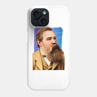 German Philosopher Friedrich Engels illustration Phone Case