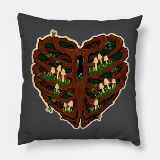 Tree Heart Shaped Ribcage Pillow