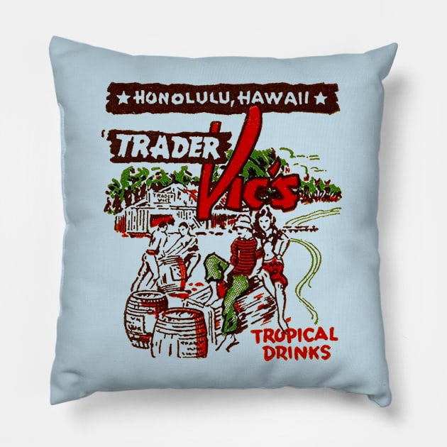 Trader Vics Pillow by MindsparkCreative