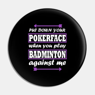 Badminton Double Shuttlecock Gift Idea Sayings Pin