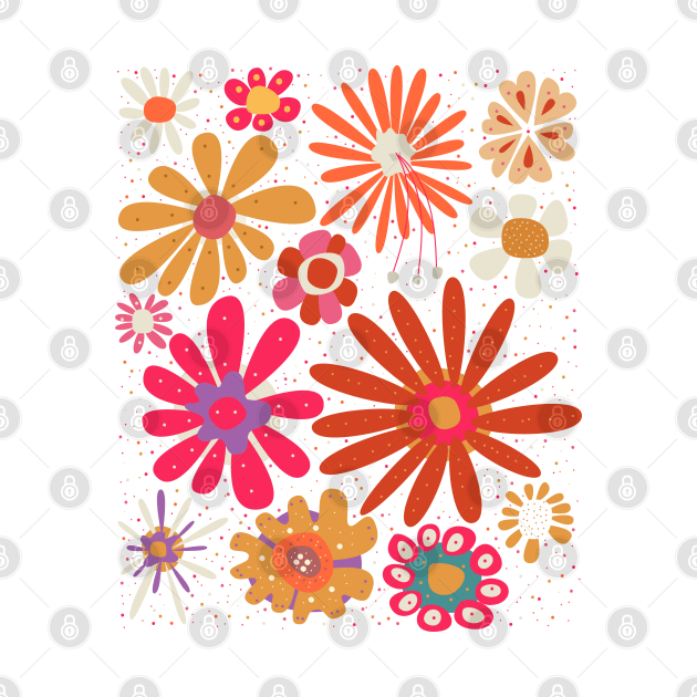 Floral pattern - beautiful floral design - floral illustration by Boogosh