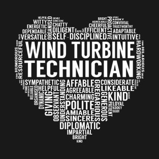 Wind Turbine Technician Heart T-Shirt