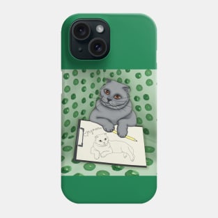 Cat artist. My meow Phone Case