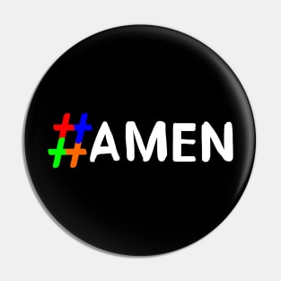 #Amen Hashtag (Crosstag) Pin