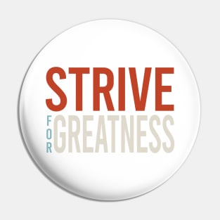 Boxing Motivation Strive for Greatness Pin