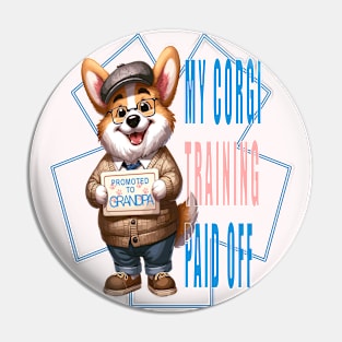 Corgi Grandpa Wisdom: Love and Light Pin