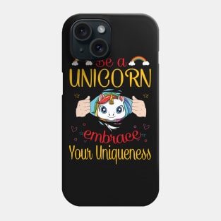 Cute Unicorn Horn Pretty Rainbow Colors Funny Quote Phone Case