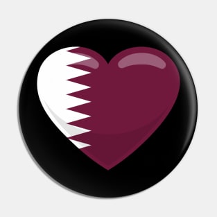 Qatar Flag Heart Pin