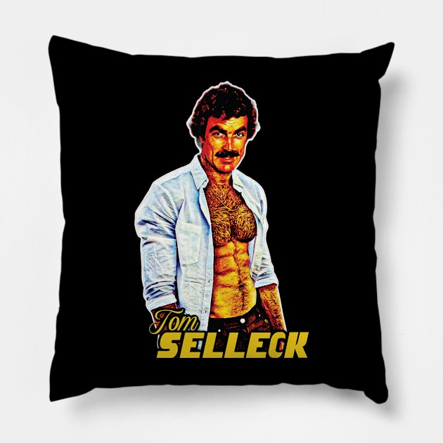 Tom Selleck 80s Design Pillow by Trendsdk