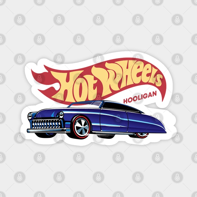 1967 Retro Hooligan Car Magnet by tiwkokon