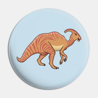 Cute parasaurolophus dinosaur cartoon illustration Pin