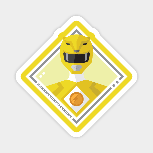 Yellow Saber-tooth Tiger Ranger Magnet by nei1b