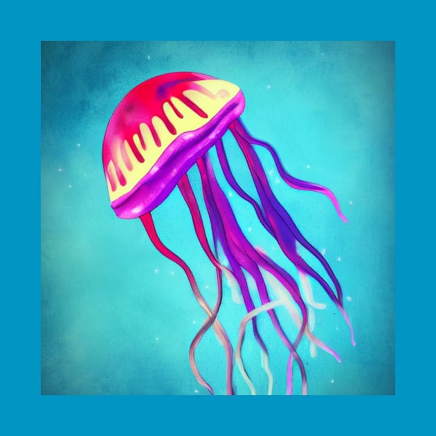 Abstract Colorful Jellyfish by Rather Unique