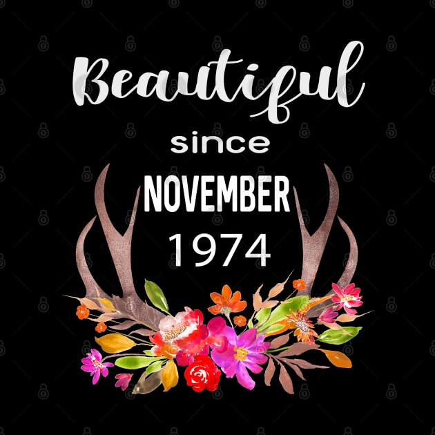 Deer Antler Elk Hunting Flower Horn Beautiful Since November 1974 by familycuteycom