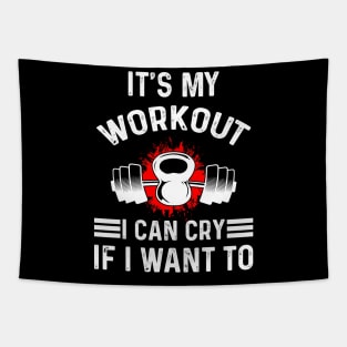 Funny Workout Design Motivational Gym Saying For Fit Men And Women Tapestry