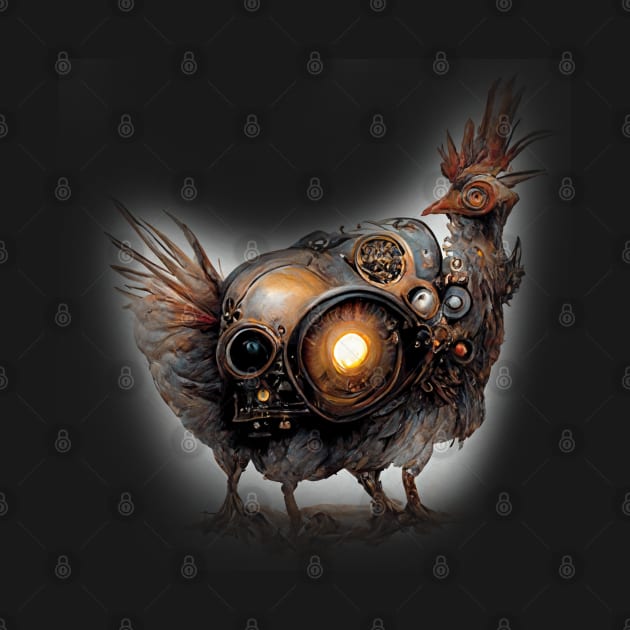 Robotic Steampunk Chicken by maxdax