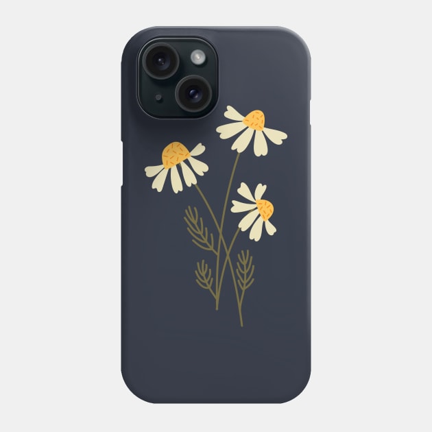 Chamomile flowers Phone Case by RigaSutherland