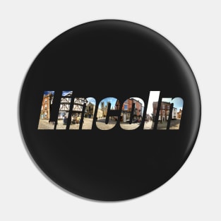 Lincoln City Castle Square Text Pin