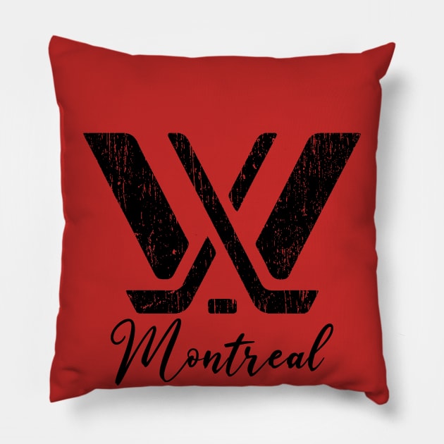 PWHL MONTREAL BLACKOLOUR Pillow by freshtext Apparel10