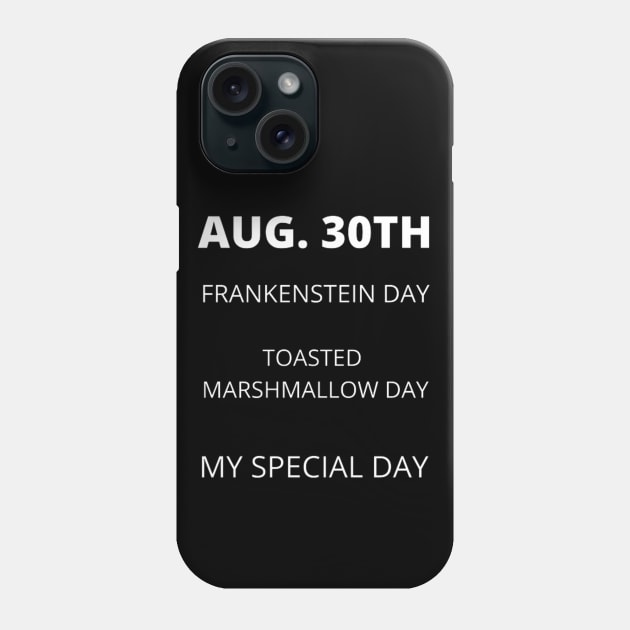 August 30th birthday, special day and the other holidays of the day. Phone Case by Edwardtiptonart