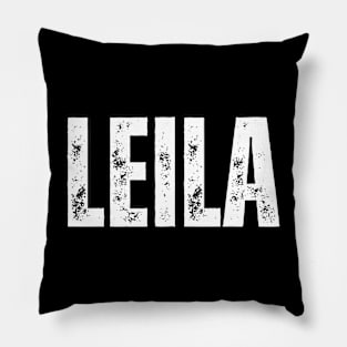 Leila Name Gift Birthday Holiday Anniversary Pillow