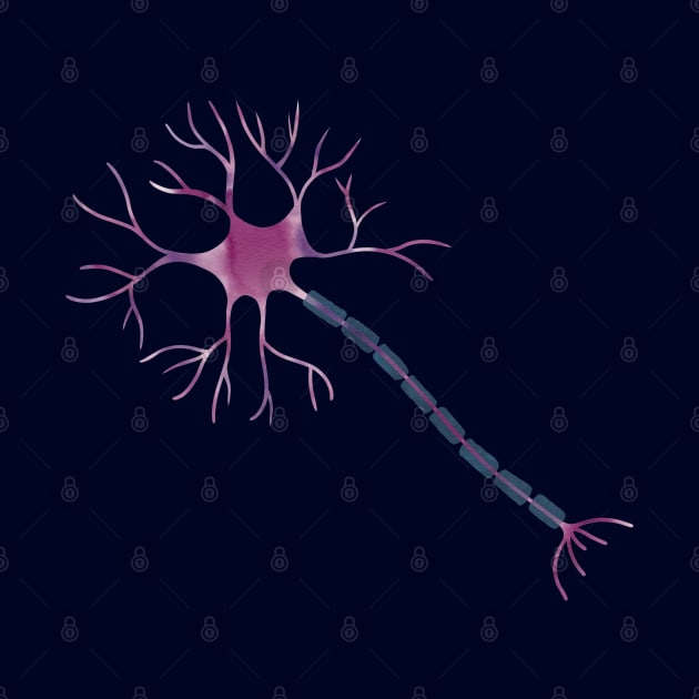 Watercolor Purple Neuron by the-bangs