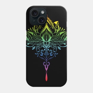 Hindu Lotus - rainbow Phone Case
