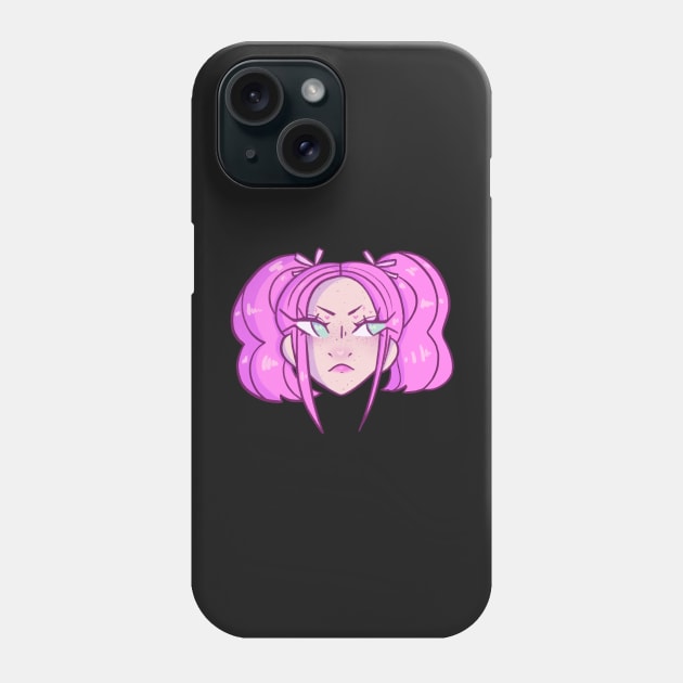 Pink Haired Girl Phone Case by novembersgirl