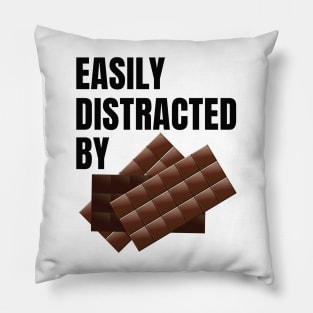 Easily Distracted by Chocolate Pillow