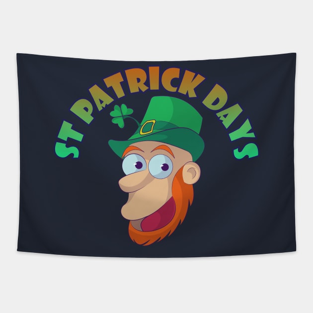 Cartoon St patricks day Tapestry by Tanku Tee Store